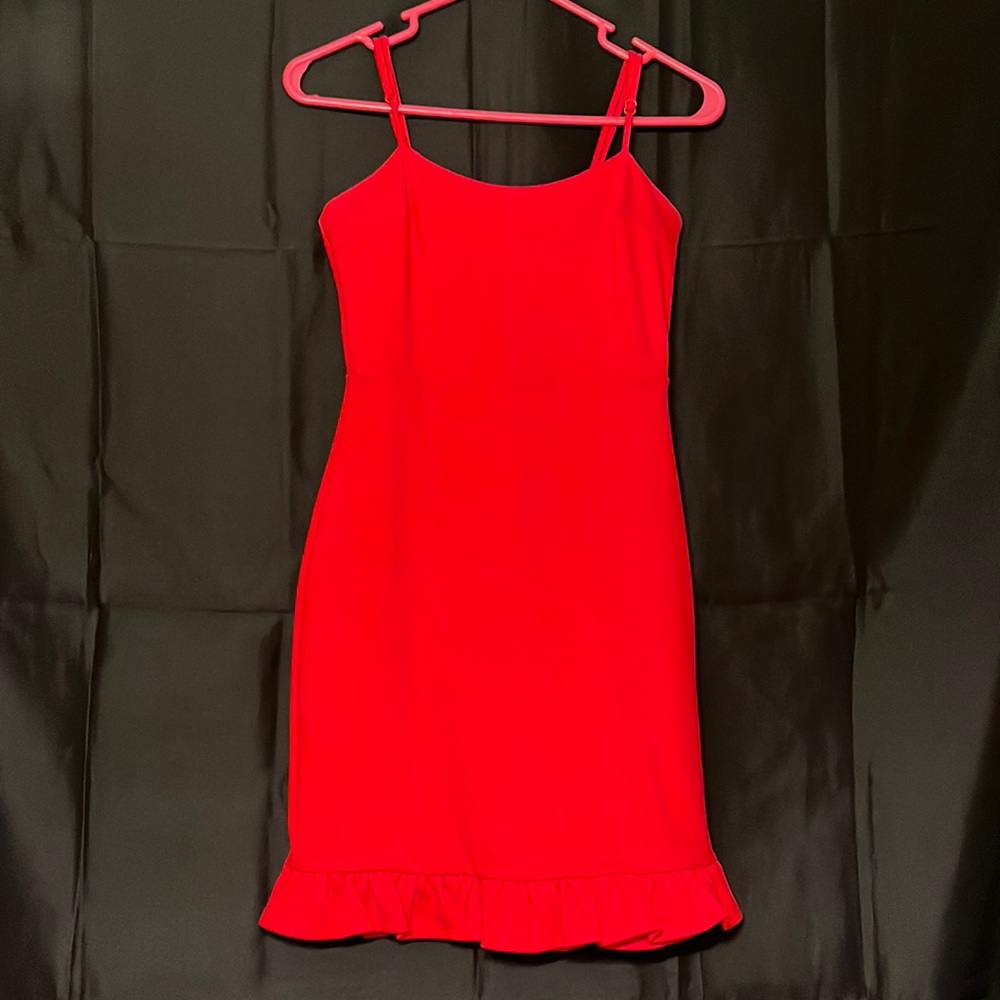 comfy red mini adjustable dress